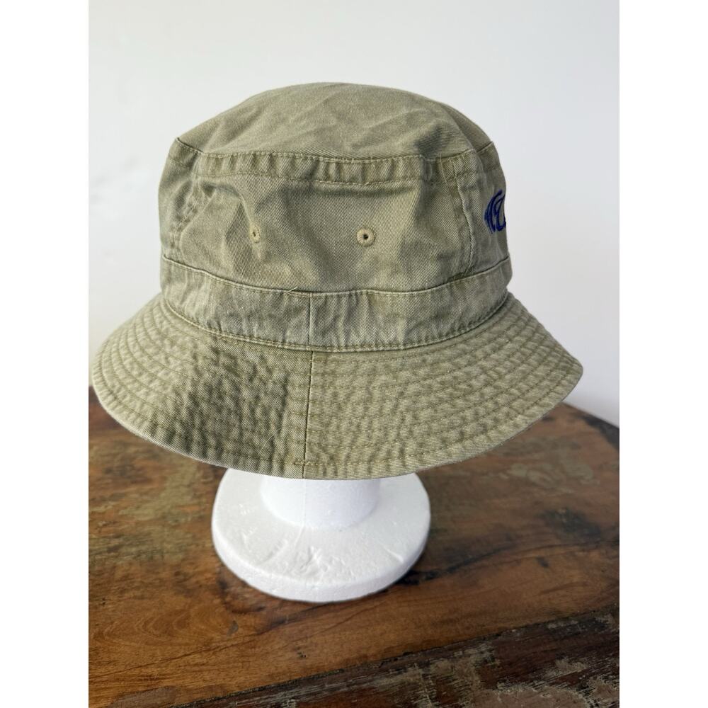 Mustangs Embroidered Bucket Hat Olive Green Distressed Cotton Boho One Size - Picture 6 of 10